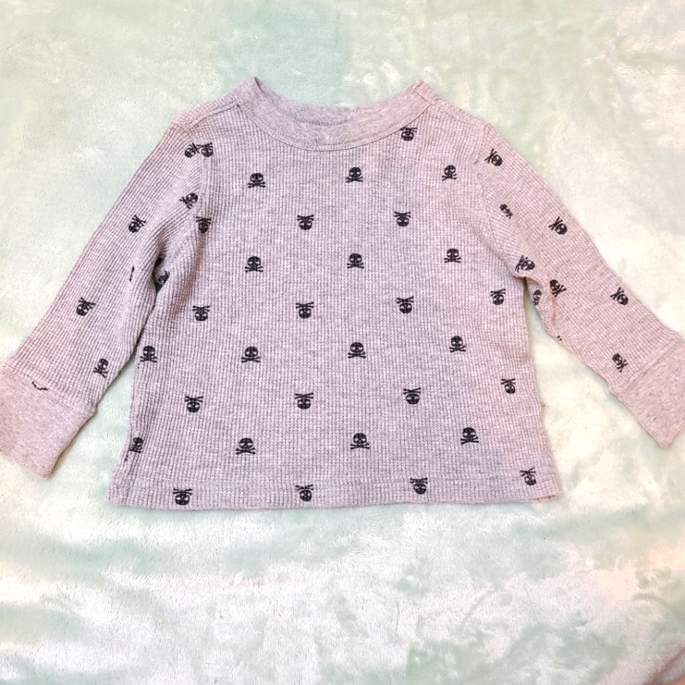 Old Navy Skull Thermal Shirt 12-18 mos